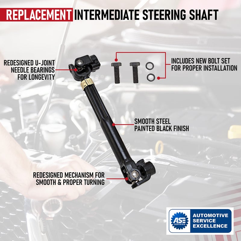 AA Ignition Intermediate Steering Shaft with U Joint Coupler - Compatible with Ford F-150 2004-2008 and Lincoln Mark LT 2006-2008 - Replaces 8L3Z-3B676-B, 4L3Z3B676DA, 7L3Z3B676A - Lower Column Joints - Image 4